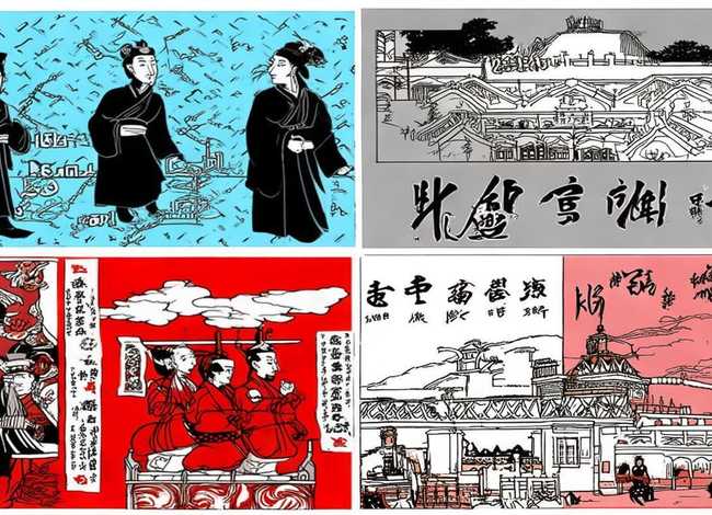 四大名著插画简笔画，四大名著插画简笔画图片