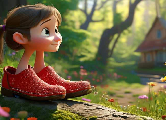 儿童英文故事红鞋子；英语故事红鞋子