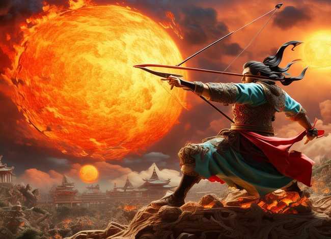 后羿射日的立体手工、后羿射日的立体手工怎么做