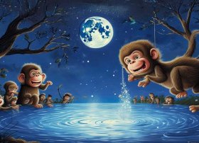 儿童故事mp3猴子捞月亮下载 猴子捞月亮故事mp3在线听