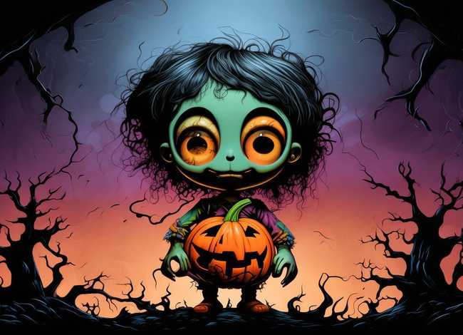 诡异儿童插画（诡异儿童插画图片）