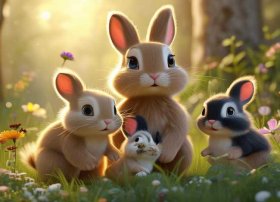 儿童故事兔妈妈和三只小兔子；兔妈妈和三只小兔子绘本故事