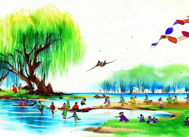 江南儿童画（江南儿童画画图片）