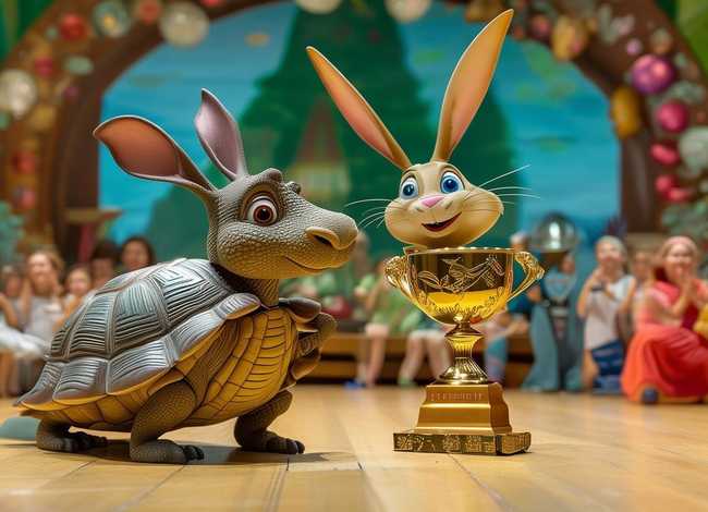 儿童讲故事龟兔赛跑比赛一等奖（幼儿故事比赛一等奖龟兔赛跑）