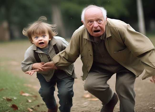 小孩推倒、小孩推倒老人