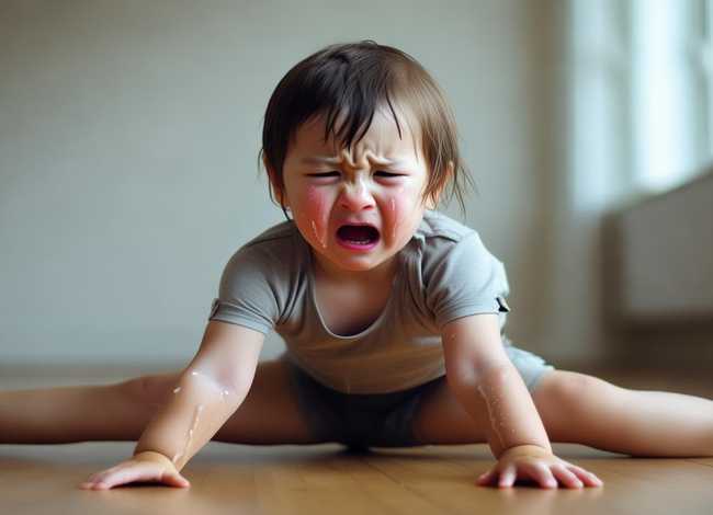 劈叉疼哭的小孩，劈叉疼哭的小孩视频