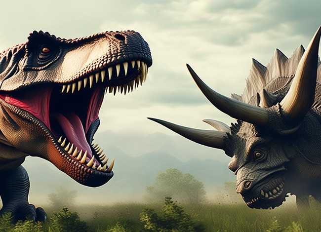 霸王龙和暴龙的战斗；霸王龙和暴龙的战斗视频