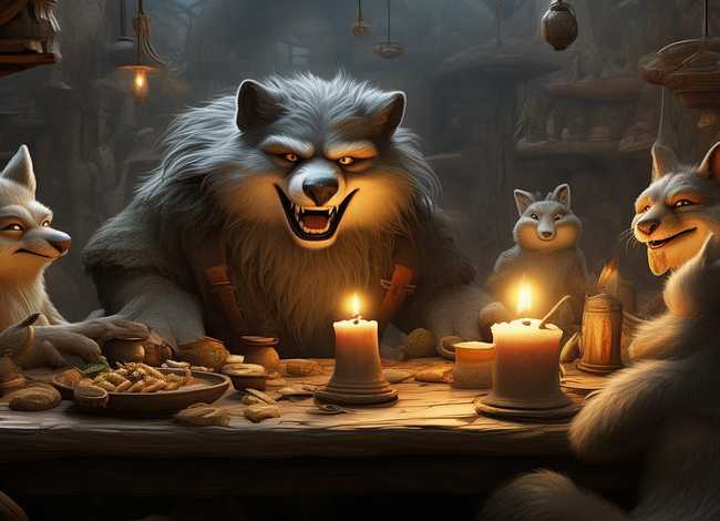 老狼请客故事配画 老狼请客故事配画图片 老狼请客故事配画 老狼请客故事配画图片