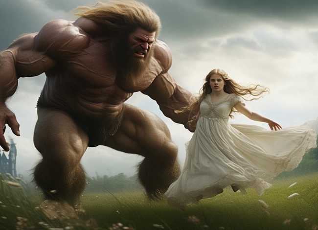 巨人抓走公主的儿童故事，巨人与公主的故事