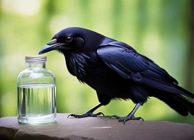 乌鸦喝水简单故事绘画、乌鸦喝水简单故事绘画图片