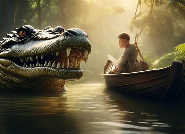 鳄鱼和小船的故事 鳄鱼和小船的故事300字