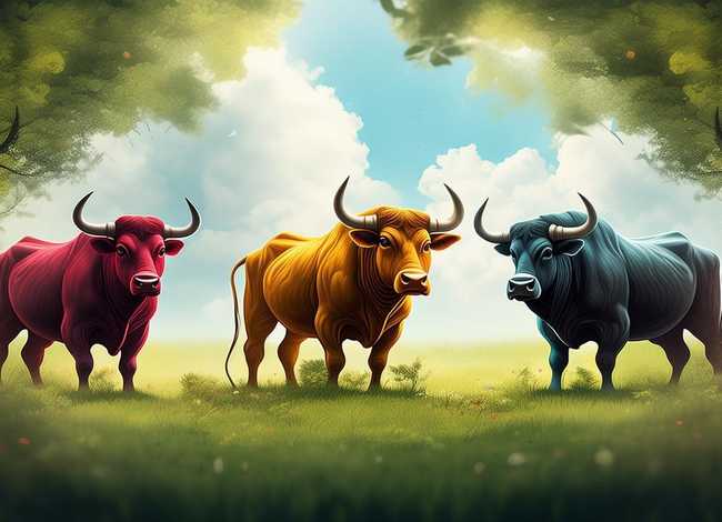 三头牛的故事、三头牛的故事幻灯片背景图