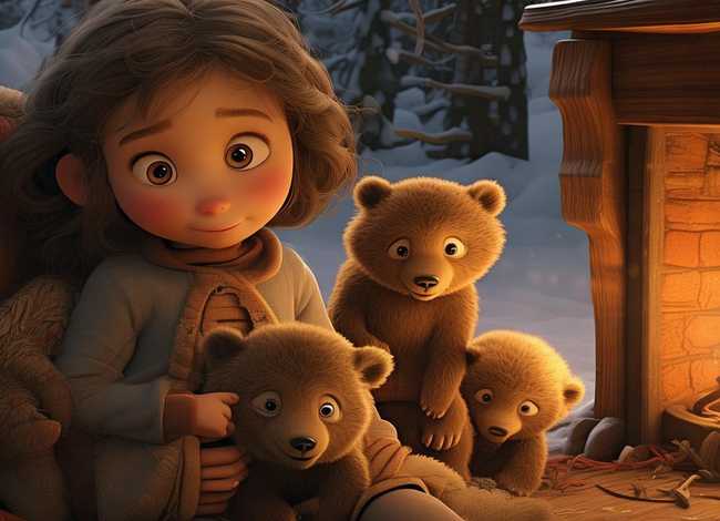 一个女孩和三只小熊的故事 一个女孩和三只小熊的故事英文版