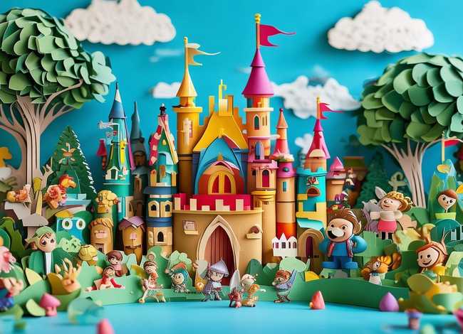 儿童立体纸雕故事场景（儿童纸雕塑立体作品怎么做）