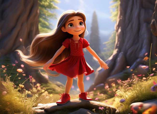 儿童故事红鞋子女孩 - 红鞋子女孩的故事