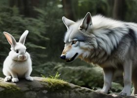 狼的故事在线听，小白兔和大灰狼的故事在线听