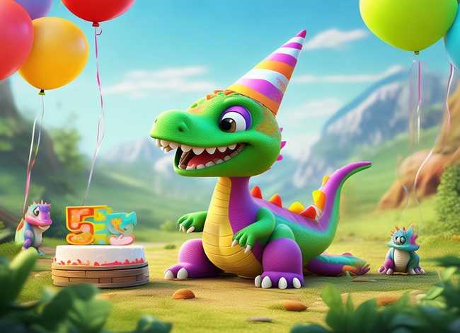5岁孩子的故事简短版，5岁孩子的故事简短版小恐龙过生日视频