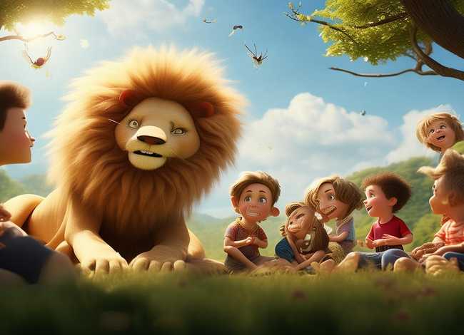 狮子是怎么来的儿童故事 - 狮子和蚊子的故事儿童