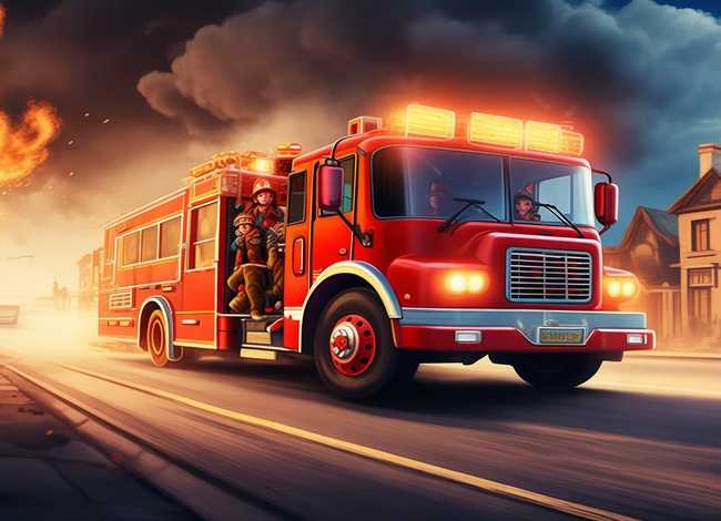 着火了消防车救火的故事 - 消防车救火的故事幼儿故事