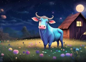 神奇的奶牛的睡前故事；神奇的奶牛的睡前故事图片