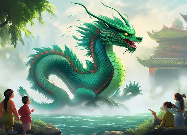 儿童故事中国龙的传说故事；中国民间故事龙的传说