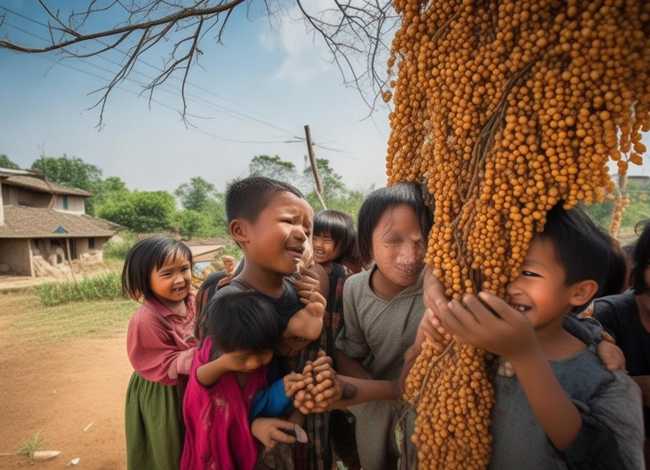 农村儿童吊杏核照片大全，吊干杏儿童能吃吗
