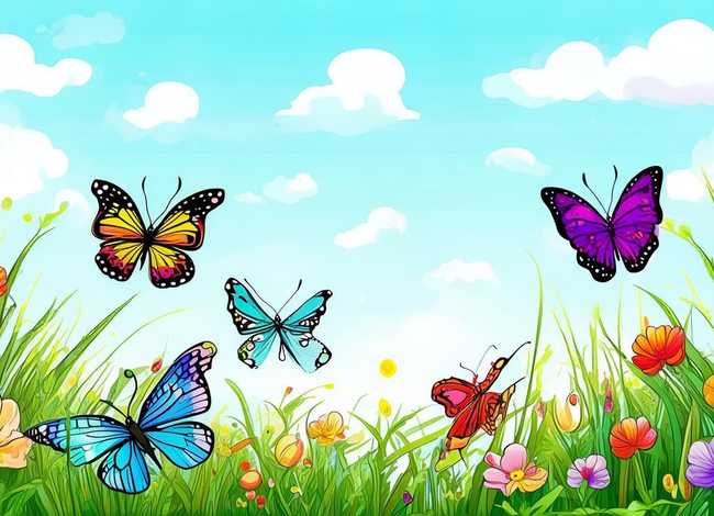 幼儿故事三只蝴蝶图片；幼儿故事三只蝴蝶图片大全