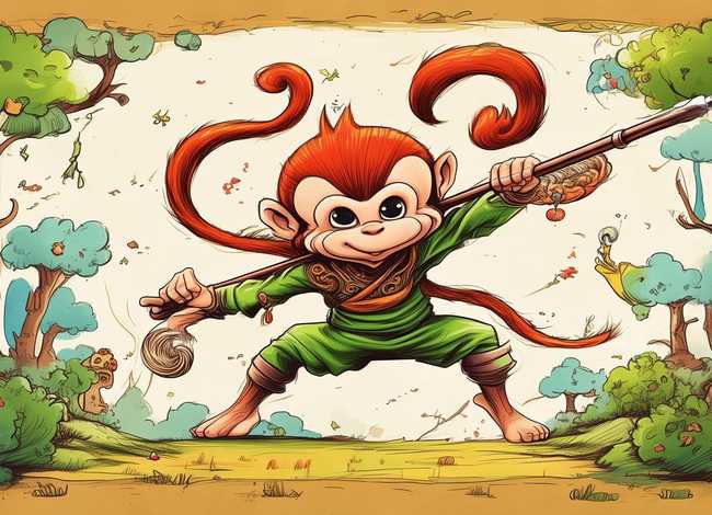 孙悟空打妖怪儿歌图片，孙悟空打妖怪儿歌图片简笔画