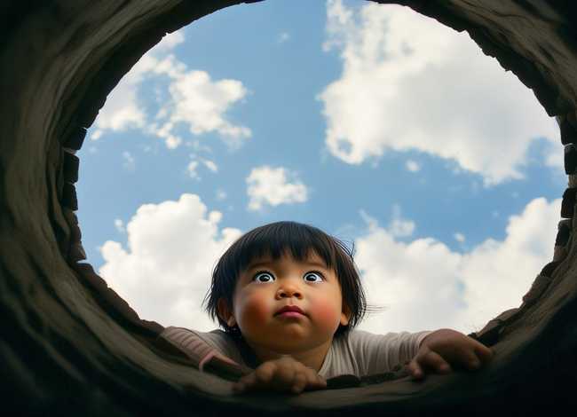 儿童成语绘画图片坐井观天 儿童成语绘画图片简单