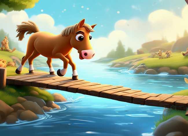 儿童故事小马过河的故事图片（幼儿故事小马过河图片）