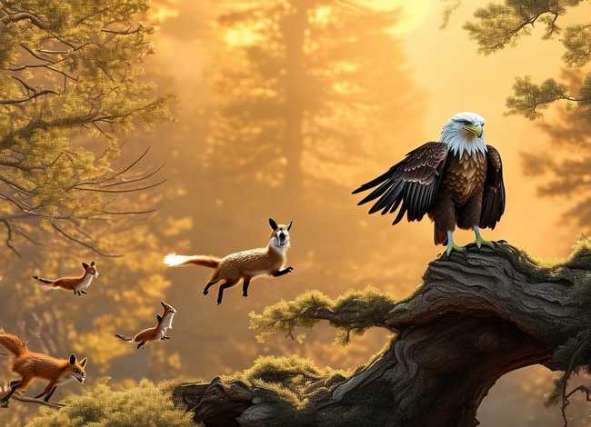 宝宝儿童睡前故事老鹰与狐狸（老鹰与狐狸的几段儿小故事）