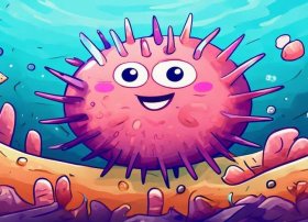 海胆儿童画 海胆简笔图画