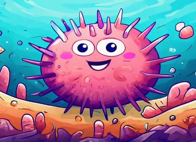 海胆儿童画 海胆简笔图画 海胆儿童画 海胆简笔图画