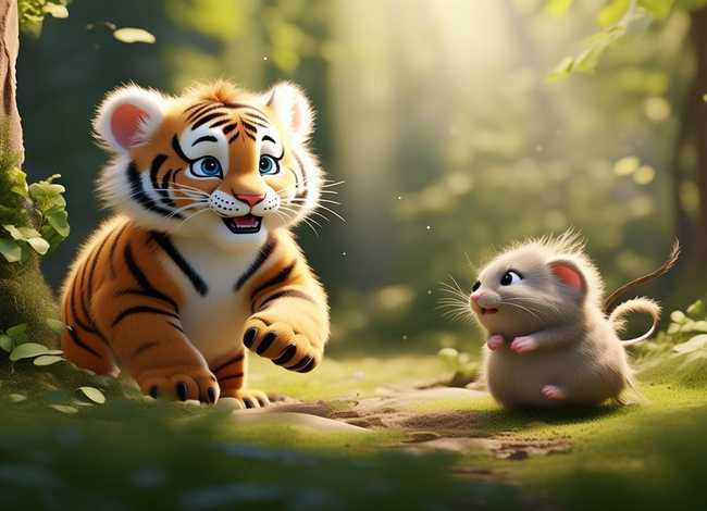 儿童故事大老虎和小老鼠，小老虎和大老鼠的故事