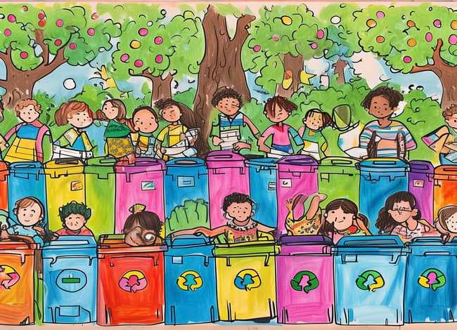 垃圾分类儿童绘画作品 垃圾分类儿童绘画作品图片