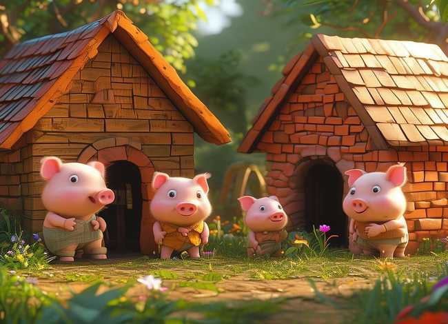 儿童故事大全100篇三只小猪、少儿故事大全免费听故事三只小猪