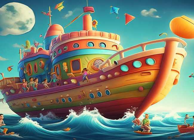 儿童航母睡前故事，航母儿童绘画