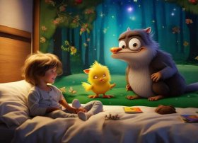 儿童长篇睡前故事小鸡，宝宝睡前故事大全小鸡大灰狼