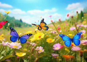 儿童故事三只蝴蝶去找花 - 三只蝴蝶幼儿故事