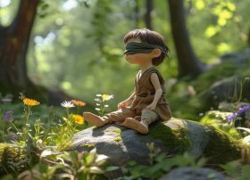 儿童故事驼背的瞎子，驼背的瞎子的故事