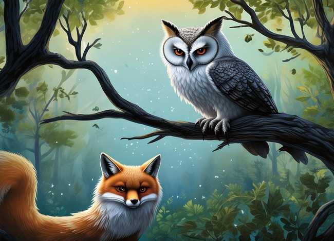 睡前故事狐狸与乌鸦；睡前故事狐狸与乌鸦图片