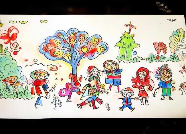 民间故事儿童简笔画；民间故事的图画简笔画