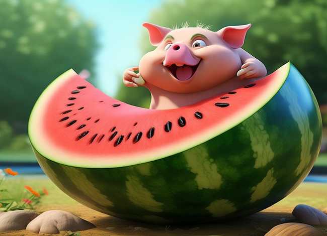 小故事猪八戒吃西瓜；小故事猪八戒吃西瓜视频