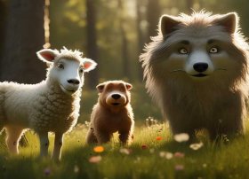 儿童故事小羊和狼猎狗 少儿故事狼和小羊