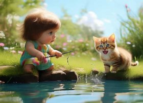 小猫钓鱼的故事小孩完整版 - 小猫钓鱼的故事小孩完整版图片