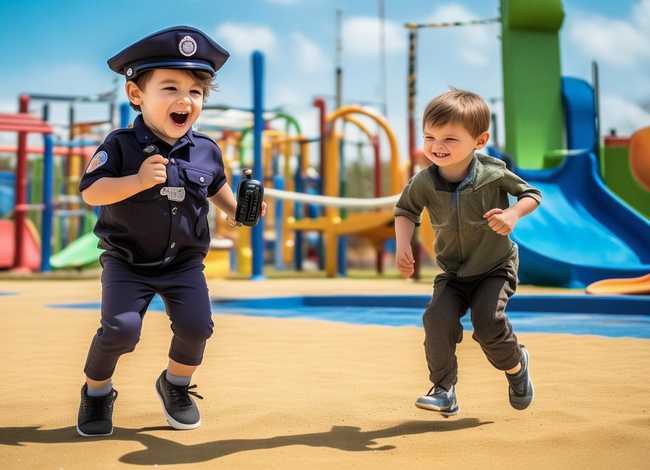 5岁儿童游戏警察抓小偷，儿童玩警察抓小偷游戏