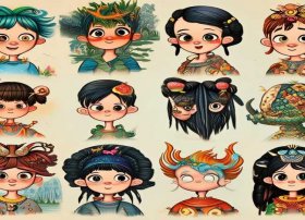 儿童发型图案山海经（儿童发型海报）