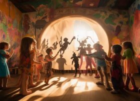 幼儿创编故事 幼儿创编故事皮影表演