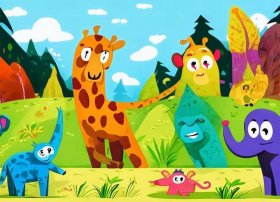 动物世界儿童画，动物世界幼儿简笔画