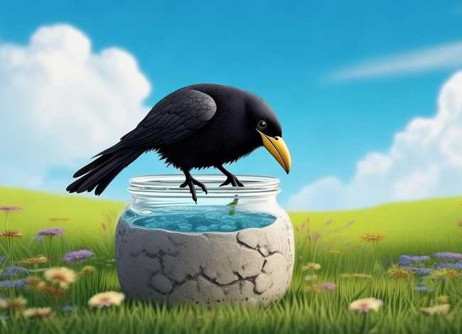 儿童故事乌鸦喝水的故事文字版，乌鸦喝水的故事幼儿版